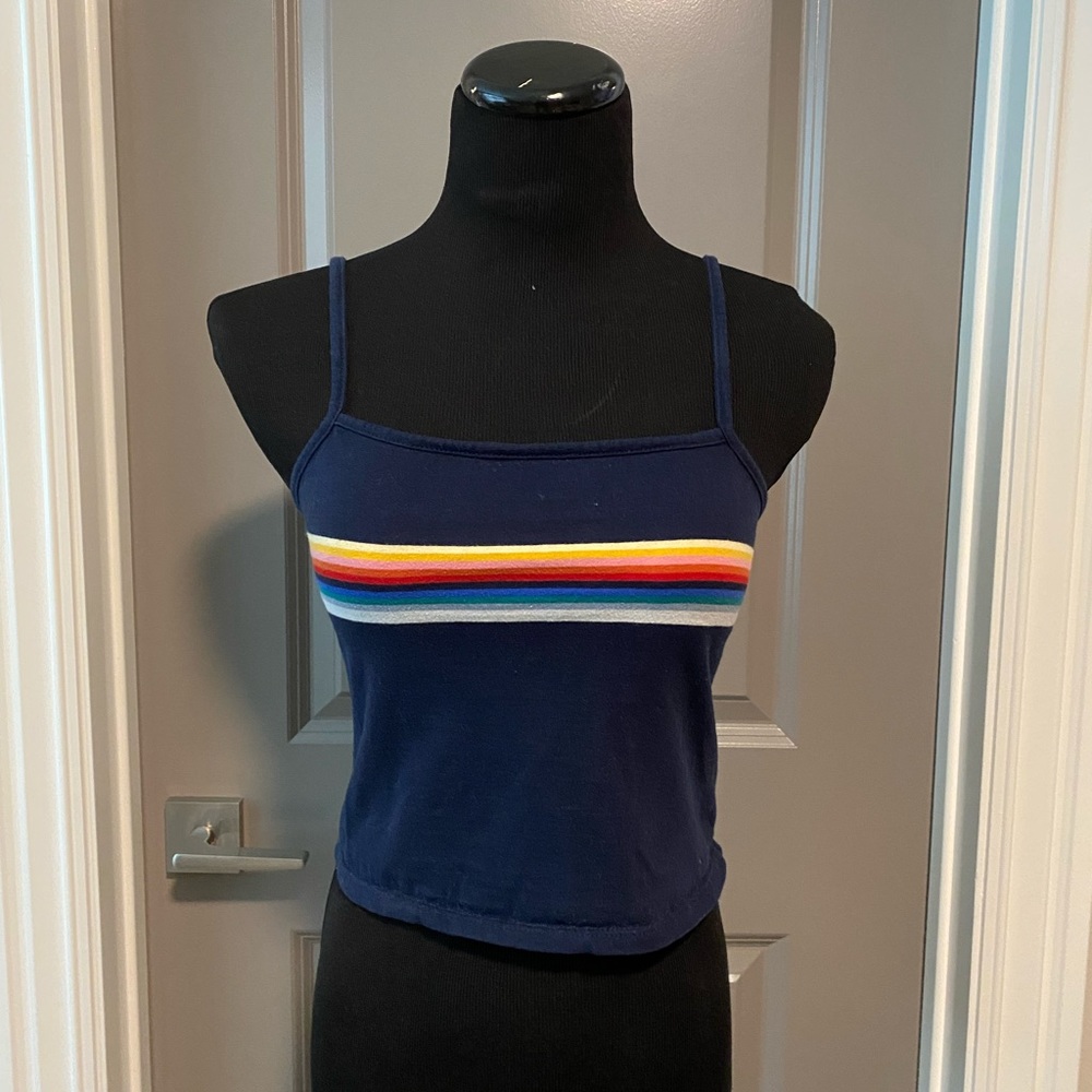 Navy crop top